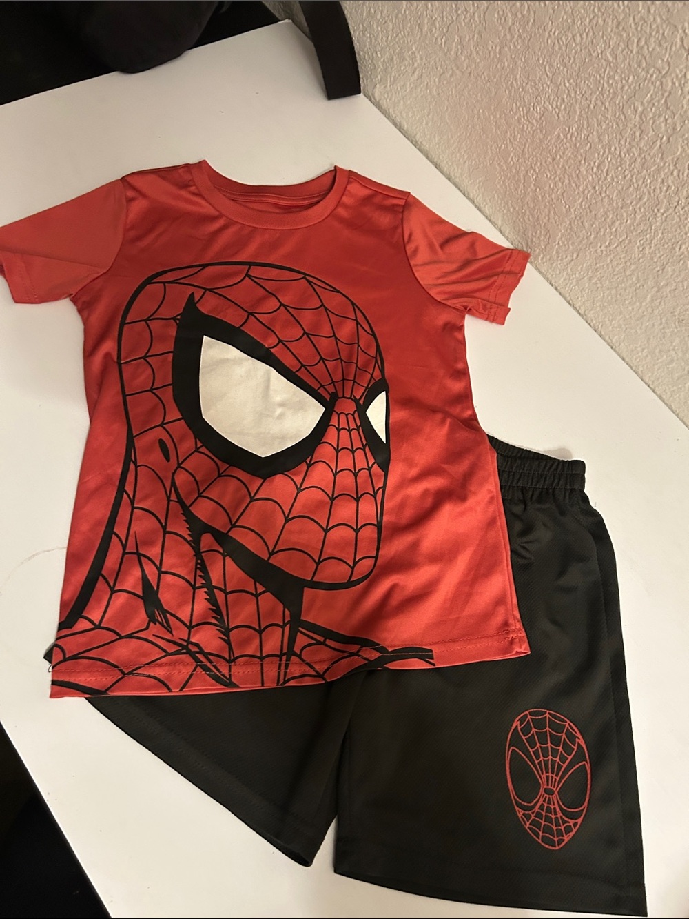 Marvel Boys Red and Black Spider-Man Matching Set